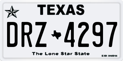 TX license plate DRZ4297