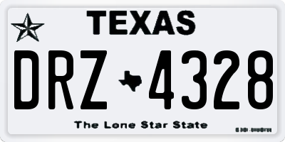 TX license plate DRZ4328
