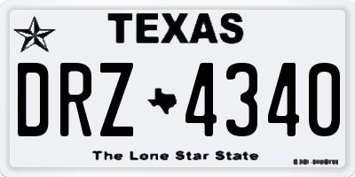 TX license plate DRZ4340