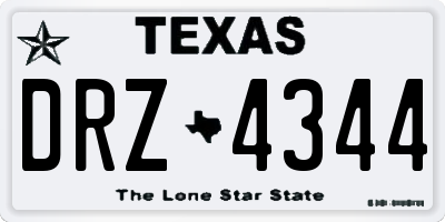 TX license plate DRZ4344