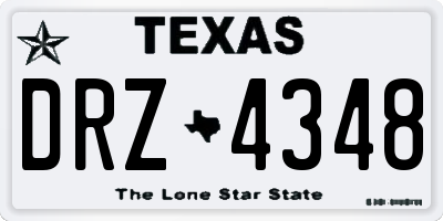 TX license plate DRZ4348