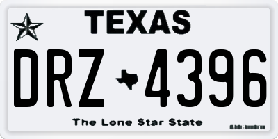 TX license plate DRZ4396