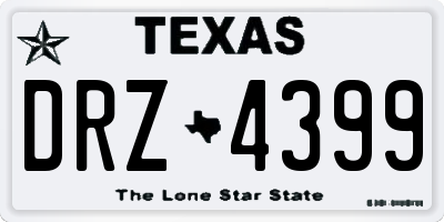 TX license plate DRZ4399