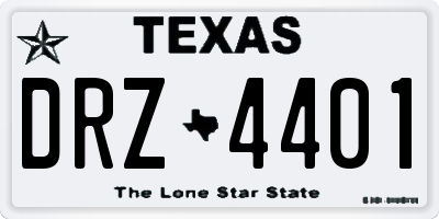 TX license plate DRZ4401