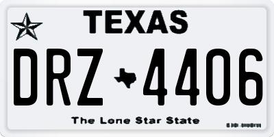 TX license plate DRZ4406