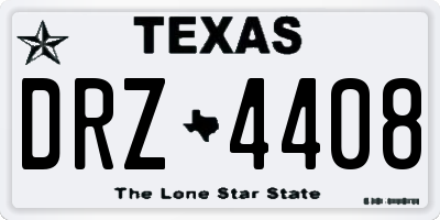 TX license plate DRZ4408