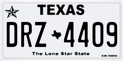 TX license plate DRZ4409