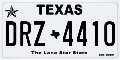 TX license plate DRZ4410
