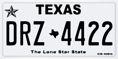 TX license plate DRZ4422
