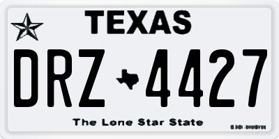 TX license plate DRZ4427