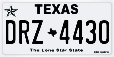 TX license plate DRZ4430