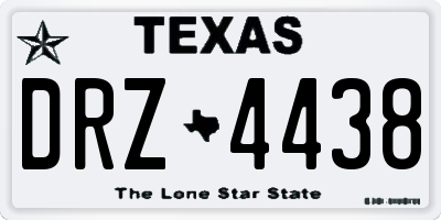TX license plate DRZ4438