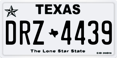 TX license plate DRZ4439