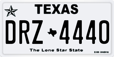 TX license plate DRZ4440
