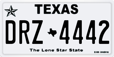 TX license plate DRZ4442