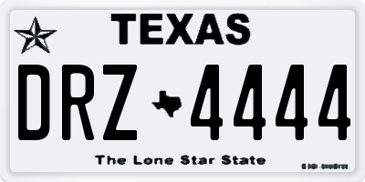 TX license plate DRZ4444