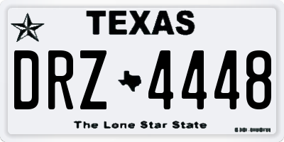 TX license plate DRZ4448