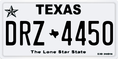 TX license plate DRZ4450