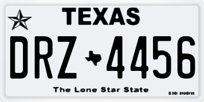 TX license plate DRZ4456