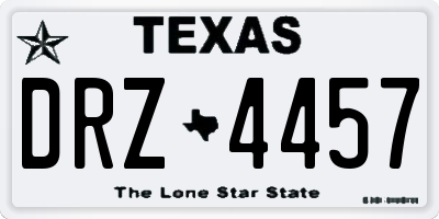 TX license plate DRZ4457