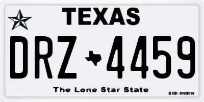 TX license plate DRZ4459