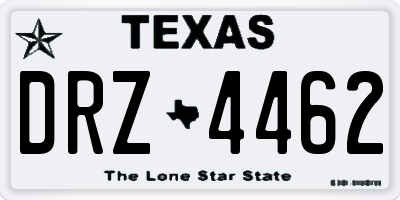TX license plate DRZ4462