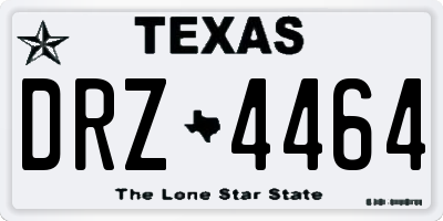 TX license plate DRZ4464