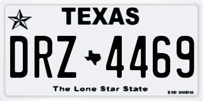 TX license plate DRZ4469
