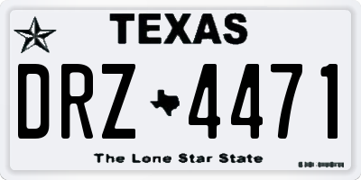 TX license plate DRZ4471