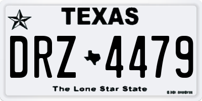 TX license plate DRZ4479