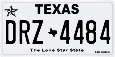 TX license plate DRZ4484