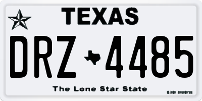 TX license plate DRZ4485