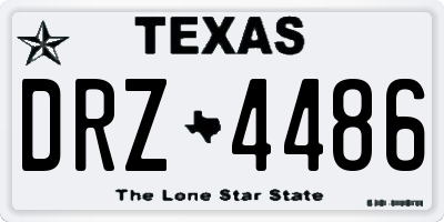 TX license plate DRZ4486
