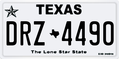 TX license plate DRZ4490