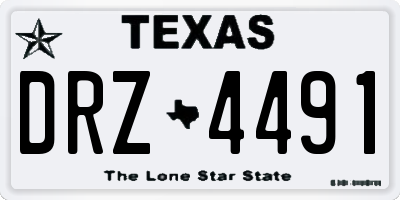 TX license plate DRZ4491