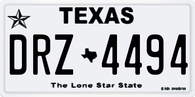 TX license plate DRZ4494