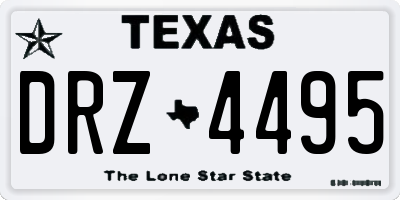 TX license plate DRZ4495