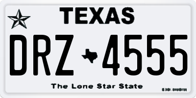 TX license plate DRZ4555