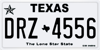 TX license plate DRZ4556