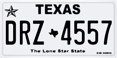 TX license plate DRZ4557