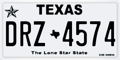 TX license plate DRZ4574