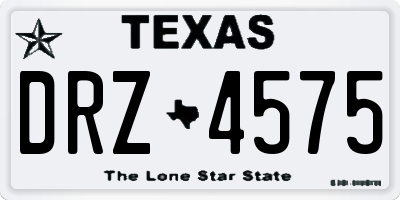 TX license plate DRZ4575