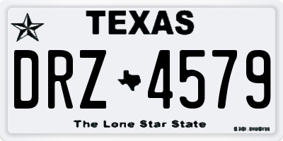 TX license plate DRZ4579