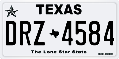 TX license plate DRZ4584