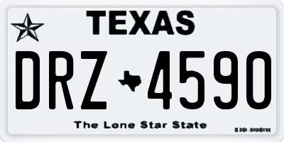 TX license plate DRZ4590