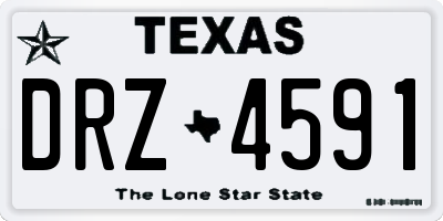 TX license plate DRZ4591