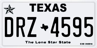 TX license plate DRZ4595