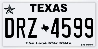TX license plate DRZ4599