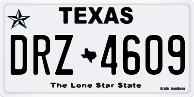 TX license plate DRZ4609