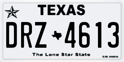TX license plate DRZ4613